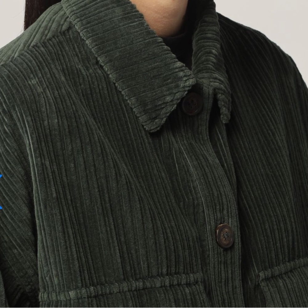 Ggdb green velvet cord Shacket - Picture 4 of 15